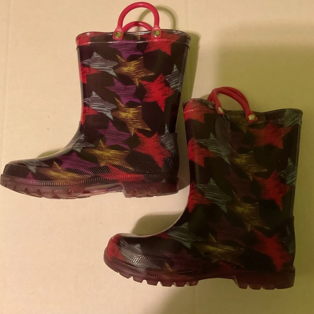 Colorful Kids' Rain Boots with‎ Handles